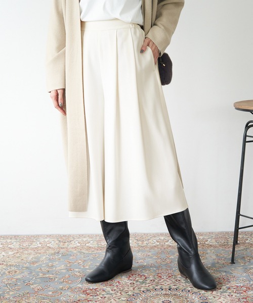 ROPE' PICNIC（ロペピクニック）の「シワになりにくい・アンチピリング/きれいめイージースカーチョ（その他パンツ・レディース・ブラック/オフホワイト/チャコールグレー・40/38/36）」の15枚目の写真