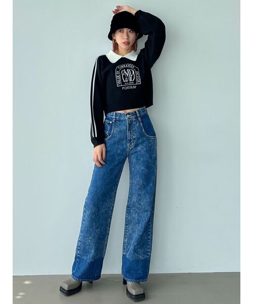 EMODA（エモダ）の「エンブレムラインポロニット（ニット