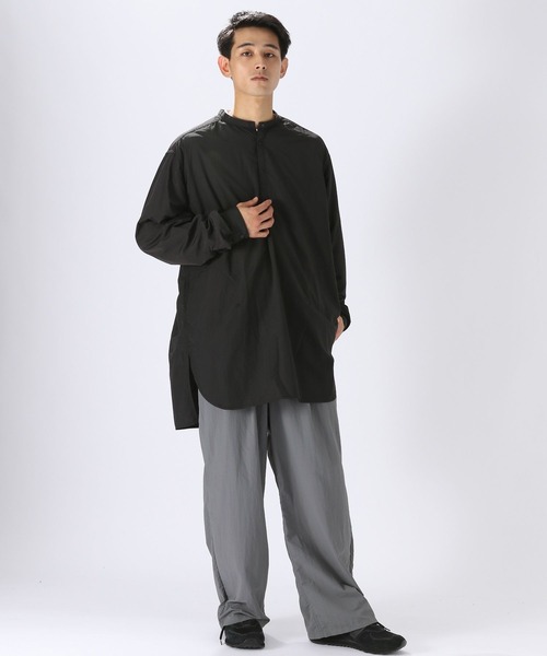 NUMERALS（ヌメラルズ）の「[NUMERALS]ビッグプルオーバーシャツ（シャツ/ブラウス・メンズ・ブラック/ベージュ・FREE）」の5枚目の写真