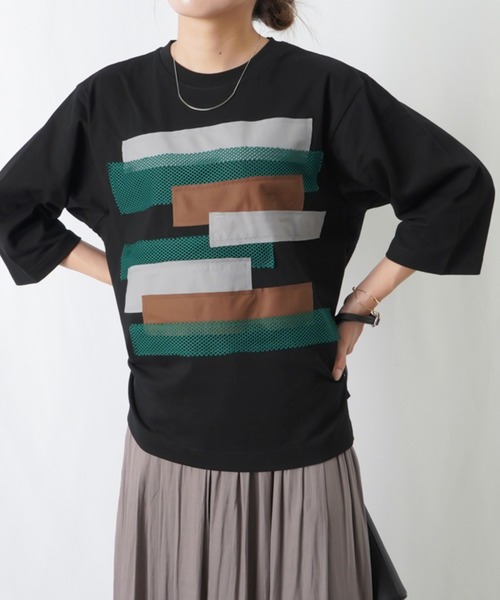 tシャツ LC/LLL パッチワークロゴTシャツ レディース LUCA/LADY LUCK LUCA（ルカ/レディラックルカ）の「LC/LLL