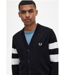 FRED PERRY（フレッドペリー）の「Tipped Sleeve Cardigan（カーディガン/ボレロ・メンズ）」