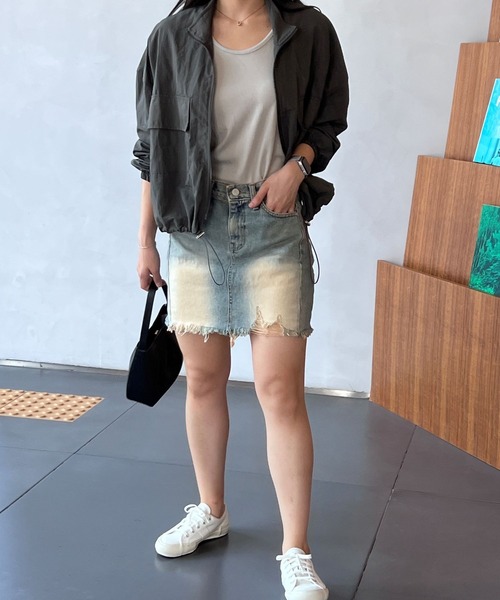 3.3 Field Trip （3.3フィールドトリップ）の「3.3 Field Trip／ストリングポケットジャケット 2978688（ブルゾン・レディース・チャコール/ブラック・FREE）」の3枚目の写真