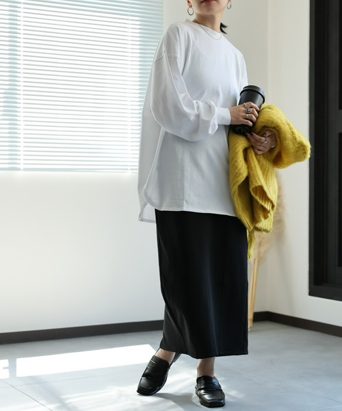 【話題】PRADA◆ストレッチコットン クルーネック ロングTシャツ ユニクロ公式 | ストレッチコットンクルーネックT（長袖）
