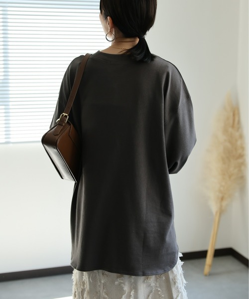ap retro（アプレトロ）の「【ap retro basic】クルーネックTシャツ / ロンT / 長袖T（Tシャツ/カットソー・レディース・オフホワイト/チャコールグレー/ライトグレー/ブラック・FREE）」の8枚目の写真