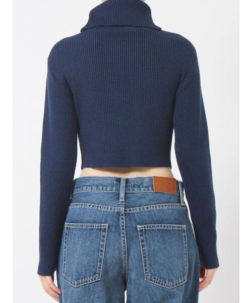 EVRIS（エヴリス）の「タートルショートニット（ニット/セーター・レディース・ホワイト/ブラック/ネイビー/グレー・FREE）」の8枚目の写真