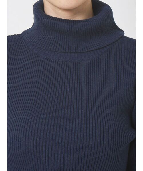 EVRIS（エヴリス）の「タートルショートニット（ニット/セーター・レディース・ホワイト/ブラック/ネイビー/グレー・FREE）」の9枚目の写真