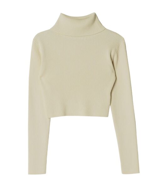 EVRIS（エヴリス）の「タートルショートニット（ニット/セーター・レディース・ホワイト/ブラック/ネイビー/グレー・FREE）」の17枚目の写真