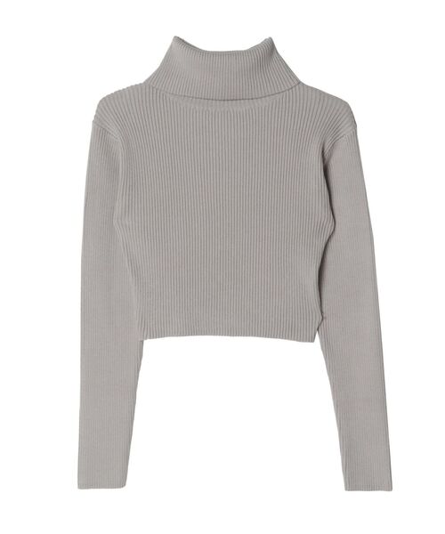 EVRIS（エヴリス）の「タートルショートニット（ニット/セーター・レディース・ホワイト/ブラック/ネイビー/グレー・FREE）」の18枚目の写真