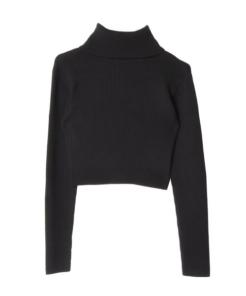 EVRIS（エヴリス）の「タートルショートニット（ニット/セーター・レディース・ホワイト/ブラック/ネイビー/グレー・FREE）」の19枚目の写真