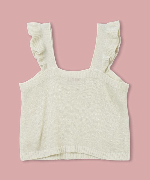 Right-on(ライトオン)の「【VIVIAN BLUE】ラメニットビスチェレイヤード(ニット/セーター・キッズ・ホワイト/レッド・150/120/130/140)」の13枚目の写真