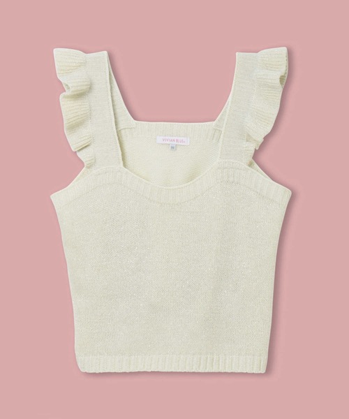 Right-on(ライトオン)の「【VIVIAN BLUE】ラメニットビスチェレイヤード(ニット/セーター・キッズ・ホワイト/レッド・150/120/130/140)」の12枚目の写真