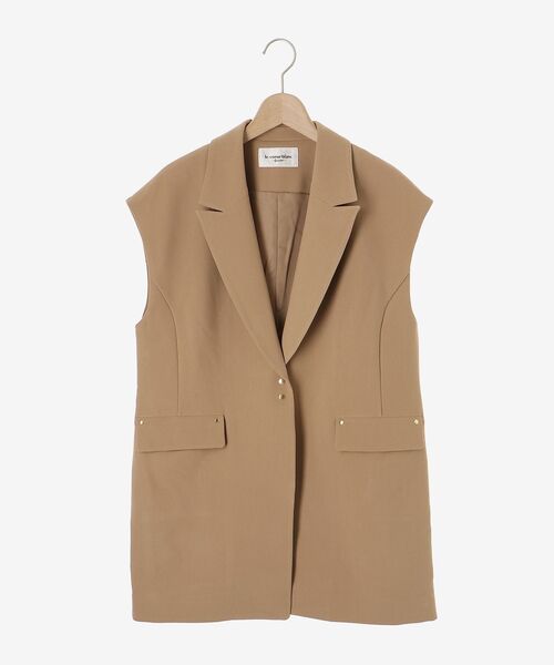 le.coeur blanc（ルクールブラン）の「テーラードジレ（ベスト・レディース・ベージュ/ブラック・38）」の22枚目の写真