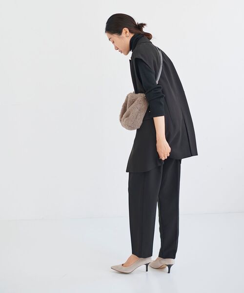 le.coeur blanc（ルクールブラン）の「テーラードジレ（ベスト・レディース・ベージュ/ブラック・38）」の13枚目の写真