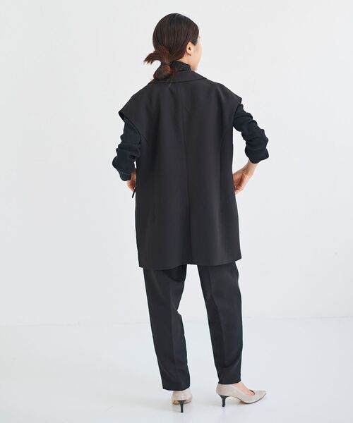 le.coeur blanc（ルクールブラン）の「テーラードジレ（ベスト・レディース・ベージュ/ブラック・38）」の14枚目の写真