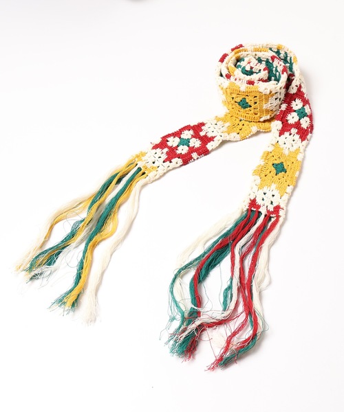 DISCOVERED（ディスカバード）の「CROCHET KNIT BELT（ベルト・メンズ・ブラック/ベージュ・FREE）」の3枚目の写真