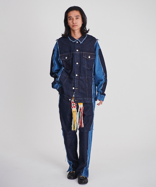 DISCOVERED（ディスカバード）の「CROCHET KNIT BELT（ベルト・メンズ・ブラック/ベージュ・FREE）」の4枚目の写真