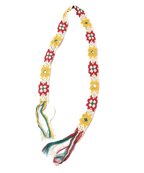 DISCOVERED（ディスカバード）の「CROCHET KNIT BELT（ベルト・メンズ・ブラック/ベージュ・FREE）」の7枚目の写真