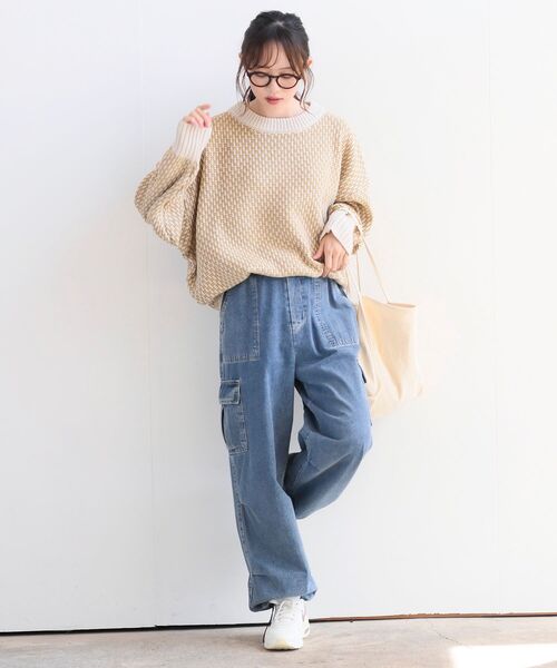 変わり編みニットプルオーバー（ニット/セーター）｜rps（アール