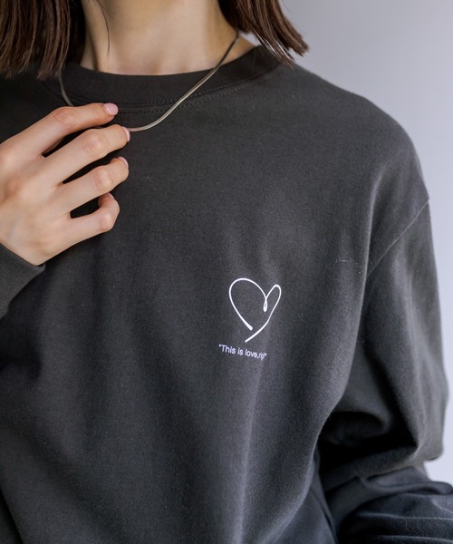 mystic(ミスティック)の「30th Anniversary ロングTシャツ(Tシャツ/カットソー・レディース・オフホワイト/チャコールグレー・FREE)」の5枚目の写真