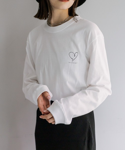 mystic（ミスティック）の「30th Anniversary ロングTシャツ（Tシャツ/カットソー・レディース・オフホワイト/チャコールグレー・FREE）」の11枚目の写真
