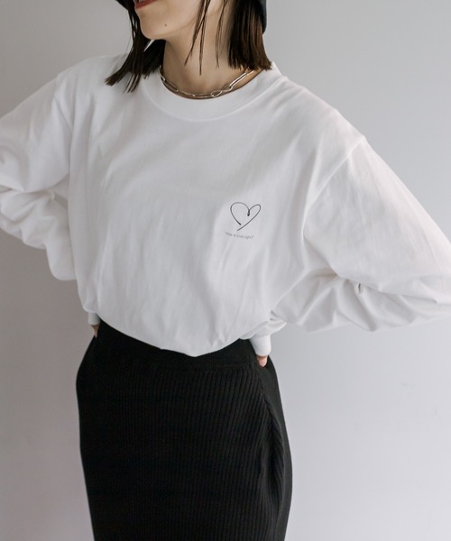 mystic(ミスティック)の「30th Anniversary ロングTシャツ(Tシャツ/カットソー・レディース・オフホワイト/チャコールグレー・FREE)」の14枚目の写真
