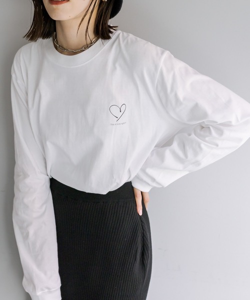 mystic（ミスティック）の「30th Anniversary ロングTシャツ（Tシャツ/カットソー・レディース・オフホワイト/チャコールグレー・FREE）」の17枚目の写真