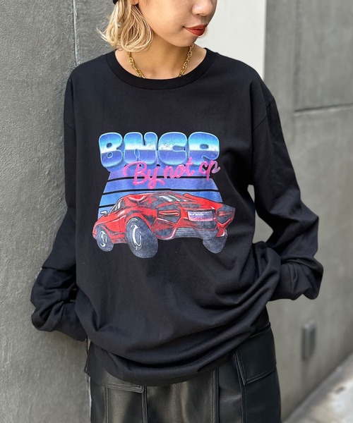 CIAOPANIC(チャオパニック)の「【ZOZO限定】BNCPスポーツカー(Tシャツ/カットソー・レディース・ブラック×レッド/ホワイト×シルバー/ブラック×ブルー/ブラック×パープル/ホワイト×イエロー/ホワイト×グリーン・XL/XXS/XXXL/XXL/S/L/XS/M)」の5枚目の写真
