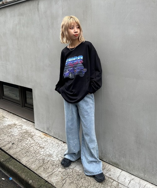 CIAOPANIC(チャオパニック)の「【ZOZO限定】BNCPスポーツカー(Tシャツ/カットソー・レディース・ブラック×レッド/ホワイト×シルバー/ブラック×ブルー/ブラック×パープル/ホワイト×イエロー/ホワイト×グリーン・XL/XXS/XXXL/XXL/S/L/XS/M)」の10枚目の写真