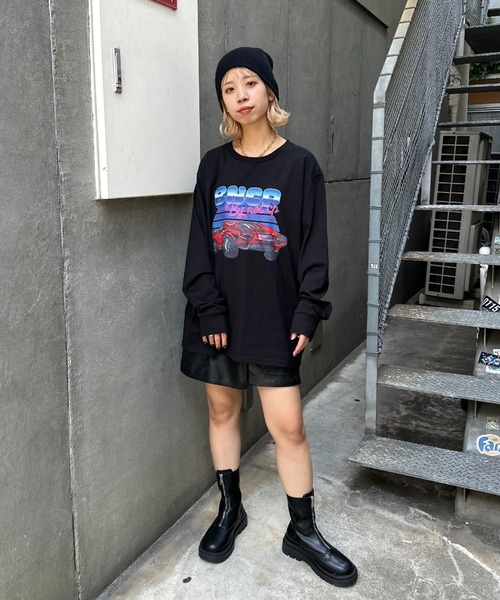 CIAOPANIC(チャオパニック)の「【ZOZO限定】BNCPスポーツカー(Tシャツ/カットソー・レディース・ブラック×レッド/ホワイト×シルバー/ブラック×ブルー/ブラック×パープル/ホワイト×イエロー/ホワイト×グリーン・XL/XXS/XXXL/XXL/S/L/XS/M)」の11枚目の写真
