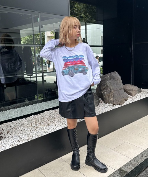 CIAOPANIC(チャオパニック)の「【ZOZO限定】BNCPスポーツカー(Tシャツ/カットソー・レディース・ブラック×レッド/ホワイト×シルバー/ブラック×ブルー/ブラック×パープル/ホワイト×イエロー/ホワイト×グリーン・XL/XXS/XXXL/XXL/S/L/XS/M)」の13枚目の写真