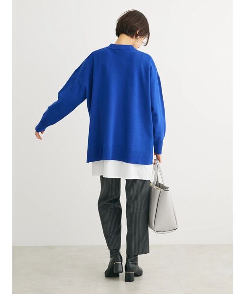 Green　Parks（グリーンパークス）の「もちやわモックネックプルオーバー（Tシャツ/カットソー・レディース・イエロー/杢グレー/ライトベージュ/ブルー/ブラック/パープル・FREE）」の16枚目の写真