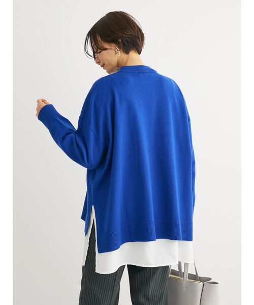 Green　Parks（グリーンパークス）の「もちやわモックネックプルオーバー（Tシャツ/カットソー・レディース・イエロー/杢グレー/ライトベージュ/ブルー/ブラック/パープル・FREE）」の19枚目の写真