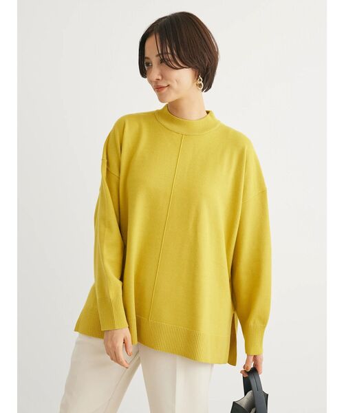 Green　Parks（グリーンパークス）の「もちやわモックネックプルオーバー（Tシャツ/カットソー・レディース・イエロー/杢グレー/ライトベージュ/ブルー/ブラック/パープル・FREE）」の20枚目の写真