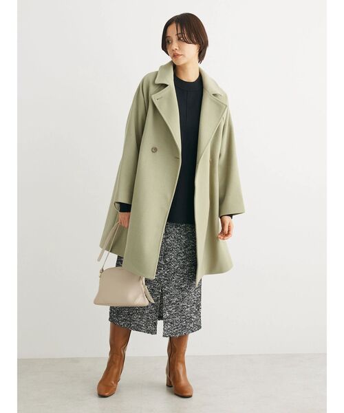 Green　Parks（グリーンパークス）の「もちやわモックネックプルオーバー（Tシャツ/カットソー・レディース・イエロー/杢グレー/ライトベージュ/ブルー/ブラック/パープル・FREE）」の21枚目の写真