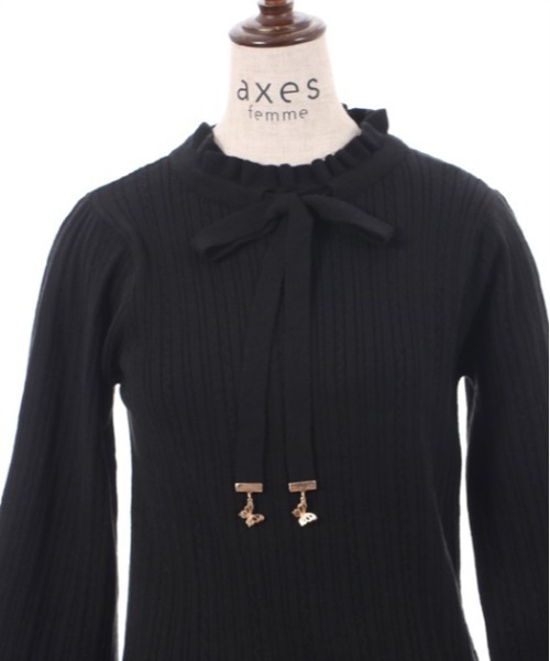 axes femme(アクシーズファム)の「機能付きチャームリボンニット(ニット/セーター・レディース・ブラック/ピンク/キナリ・FREE)」の17枚目の写真