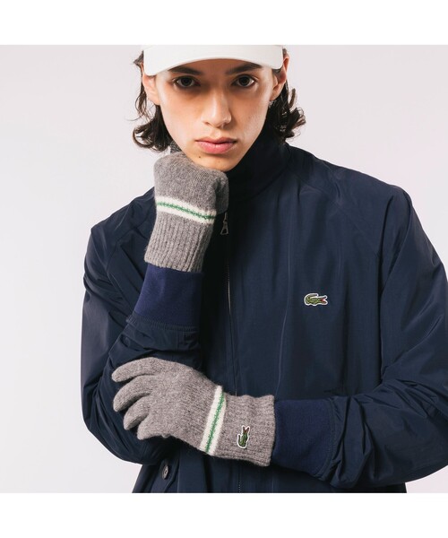 【セール】ラインニットグローブ（手袋）｜LACOSTE（ラコステ）