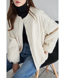 【ZOZO限定】フラワーキルティングブルゾン