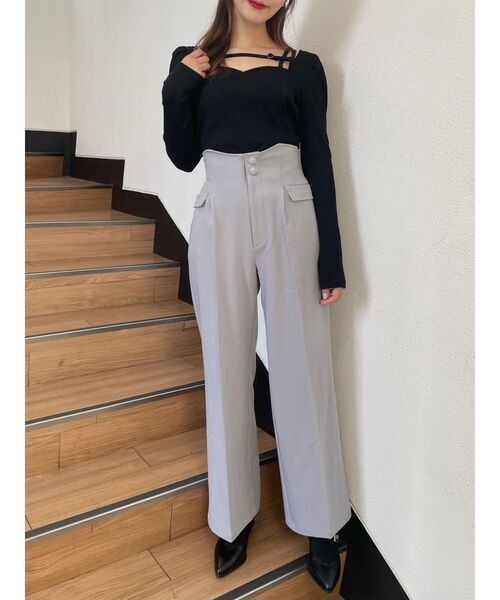 EATME（イートミー）の「ウエストマークワイドパンツ（その他パンツ・レディース・ブラック/ブルー/アイボリー・SMALL/MEDIUM）」の21枚目の写真