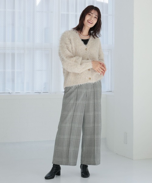 Elura（エルーラ）の「シャギーカーディガン ファーカーディガン（カーディガン/ボレロ・レディース・ブラウン系その他2/チャコールグレー/アイボリー・FREE）」の11枚目の写真