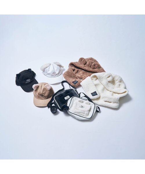 algy（アルジー）の「くまみみフード付きボアマフラー（マフラー・キッズ・オフホワイト/ブラウン・FREE）」の5枚目の写真