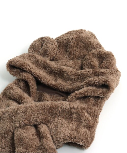 algy（アルジー）の「くまみみフード付きボアマフラー（マフラー・キッズ・オフホワイト/ブラウン・FREE）」の12枚目の写真