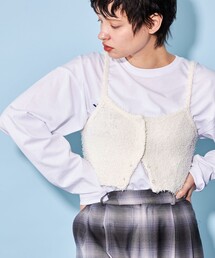 ＜CITEN＞モジャモジャ ニット キャミソール