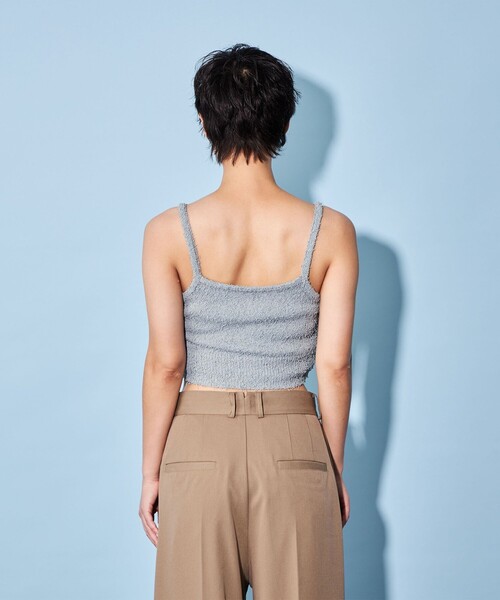 CITEN(シテン)の「<CITEN>モジャモジャ ニット キャミソール(キャミソール・レディース・ライトブルー/ホワイト・FREE)」の5枚目の写真