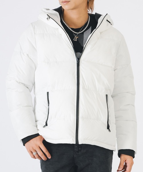 EVOLUTION（エボリューション）の「FELEX中綿　エコダウンブルゾン（ダウンジャケット/コート・メンズ・レッド/ブラック/オフホワイト・MEDIUM/X-LARGE/LARGE）」の4枚目の写真