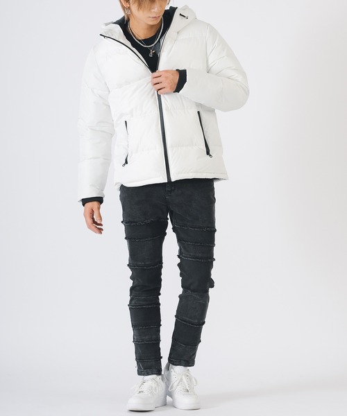 EVOLUTION（エボリューション）の「FELEX中綿　エコダウンブルゾン（ダウンジャケット/コート・メンズ・レッド/ブラック/オフホワイト・MEDIUM/X-LARGE/LARGE）」の19枚目の写真