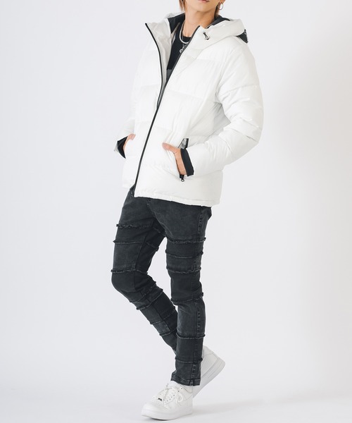 EVOLUTION（エボリューション）の「FELEX中綿　エコダウンブルゾン（ダウンジャケット/コート・メンズ・レッド/ブラック/オフホワイト・MEDIUM/X-LARGE/LARGE）」の21枚目の写真