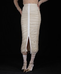 フロッキーロゴシャーリングスカート / Flocky Logo Shirring Skirt