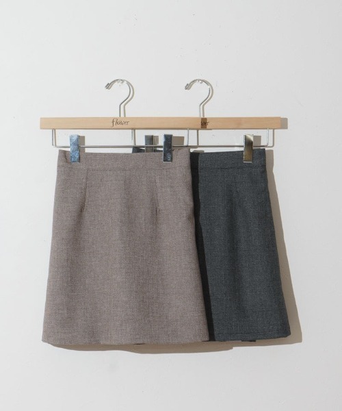 flower（フラワー）の「メランジスコート（スカート・レディース・ブラック/ブラウン・FREE）」の3枚目の写真