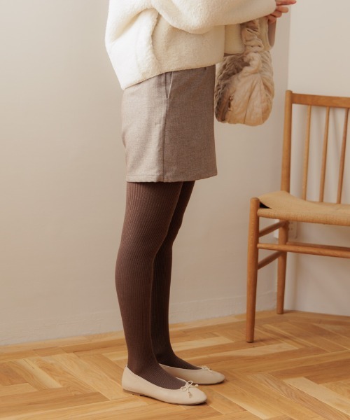 flower（フラワー）の「メランジスコート（スカート・レディース・ブラック/ブラウン・FREE）」の16枚目の写真