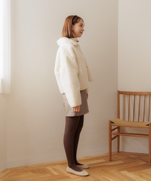 flower（フラワー）の「メランジスコート（スカート・レディース・ブラック/ブラウン・FREE）」の20枚目の写真